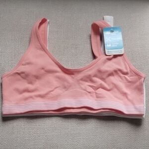 Hanes Pink Sports Bra 2 Pieces peach And White Seamless